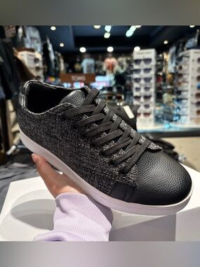 Men's Black Knit Casual Sneakers Faranzi